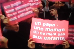 "One Father and One Mother" Anti-Gay Protest, Paris 2011